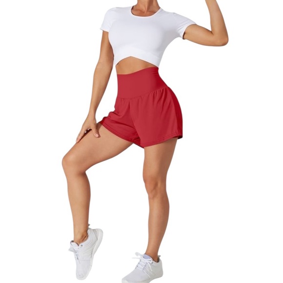 Halara Super High Waisted Back Pocket 2-in-1 Yoga Shorts 5” NWT - Picture 12 of 12